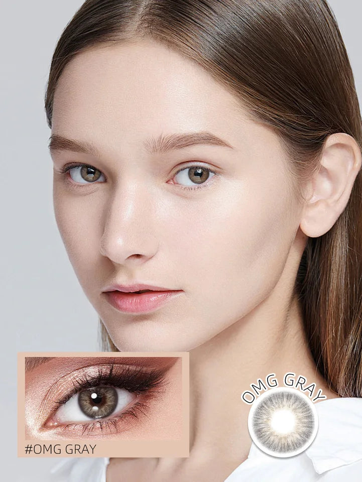JARWAWA Monthly Natural Big Eyes Cosmetic Lenses Brown Gray 2Pcs Prescription Pupil Eye Contacts Korean Cosmetic Beayty Fashion