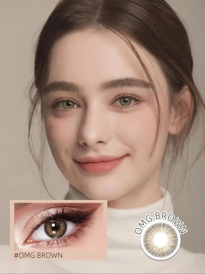 JARWAWA Monthly Natural Big Eyes Cosmetic Lenses Brown Gray 2Pcs Prescription Pupil Eye Contacts Korean Cosmetic Beayty Fashion