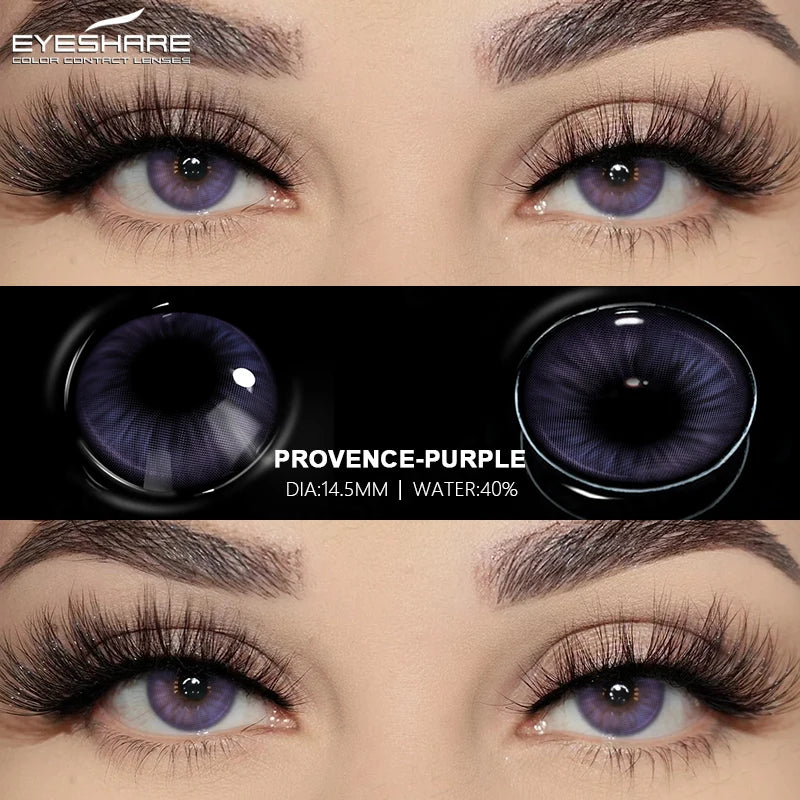 EYESHARE 2pcs Natural Colored Contact Lenses Brown Lenses Fashion Blue Gray Beauty Lenses Green Colored Pupils Eyes Makeup Lens