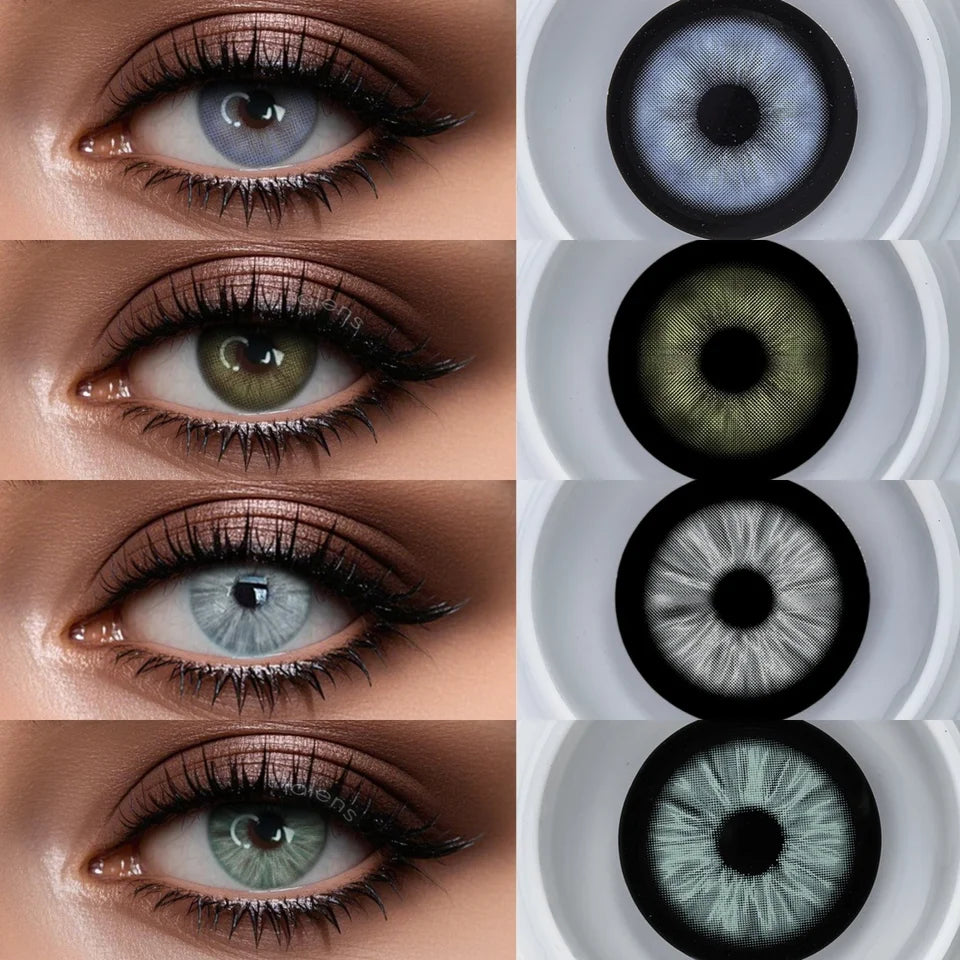 Lalens Rome Times Grey 14.2mm Small Pupil Natural Colored Contact Lenses Yearly Disposable Fashion Eye Contacts for Daily Makeup