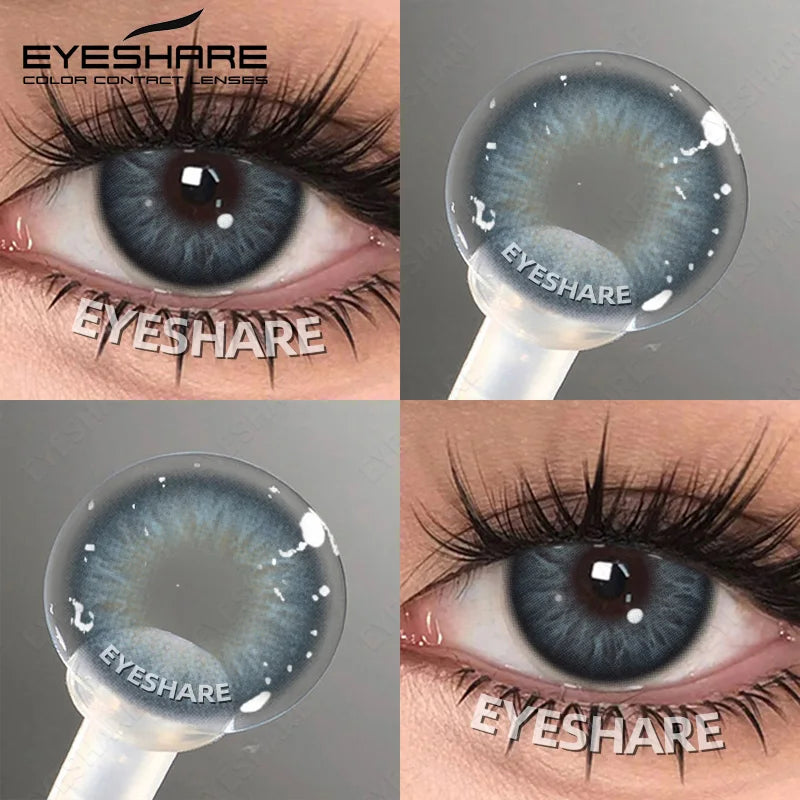 EYESHARE 1pair Color Contact Lenses Softlens for Eyes Lenses Cosmetic Eyecontacts Brown Colored Contact Lenses For Eyes