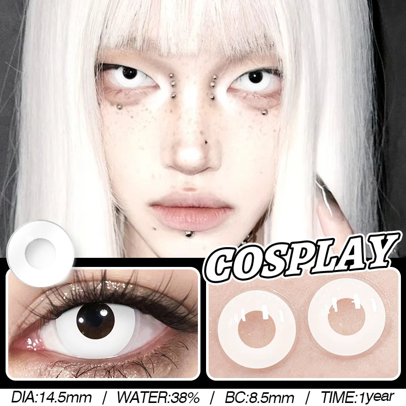 FUNSACHY 1 Pair New Demon Cosplay Contact Lenses for Halloween 2026 Cosplay Makeup Party Contact Lens Vampire Witch Softlens