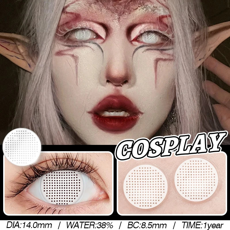 FUNSACHY 1 Pair New Demon Cosplay Contact Lenses for Halloween 2026 Cosplay Makeup Party Contact Lens Vampire Witch Softlens