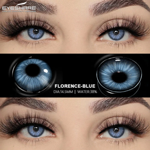 EYESHARE 2pcs Natural Colored Contact Lenses Brown Lenses Fashion Blue Gray Beauty Lenses Green Colored Pupils Eyes Makeup Lens