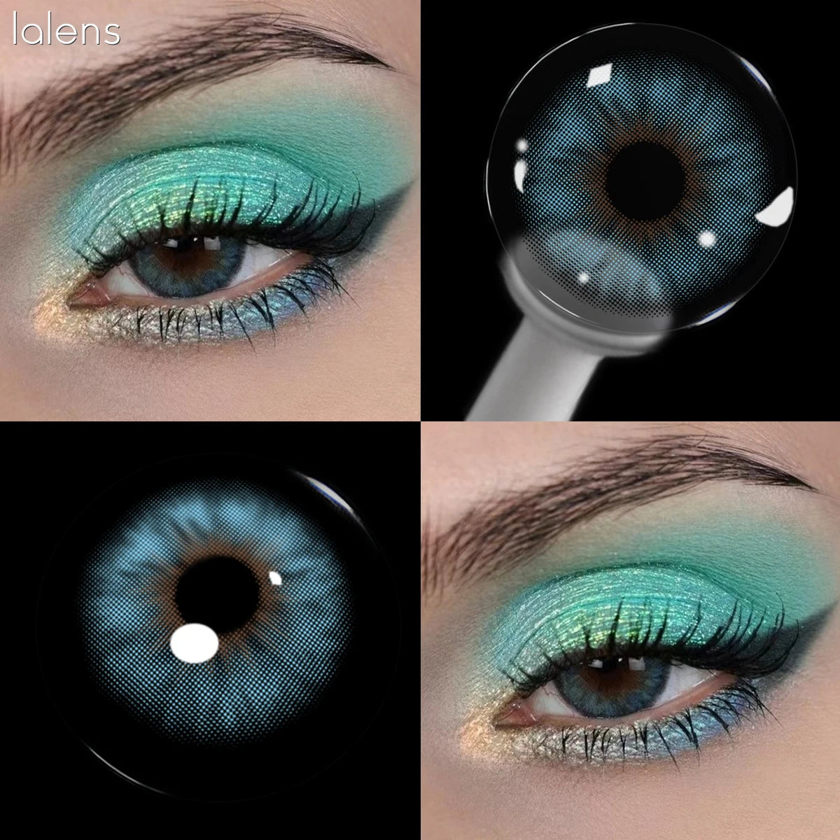 Lalens 14.2mm Cleopatra Brown Korean Design Colored Contact Lenses Half Yearly Small Pupil Natural Eye Contacts for Daily Makeup