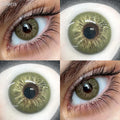 Lalens Unspoken Brown Blue Natural Soft Colored Contact Lenses 14.2mm Grey Yearly Wear Natural Eye Contacts for Daily Cosmetic