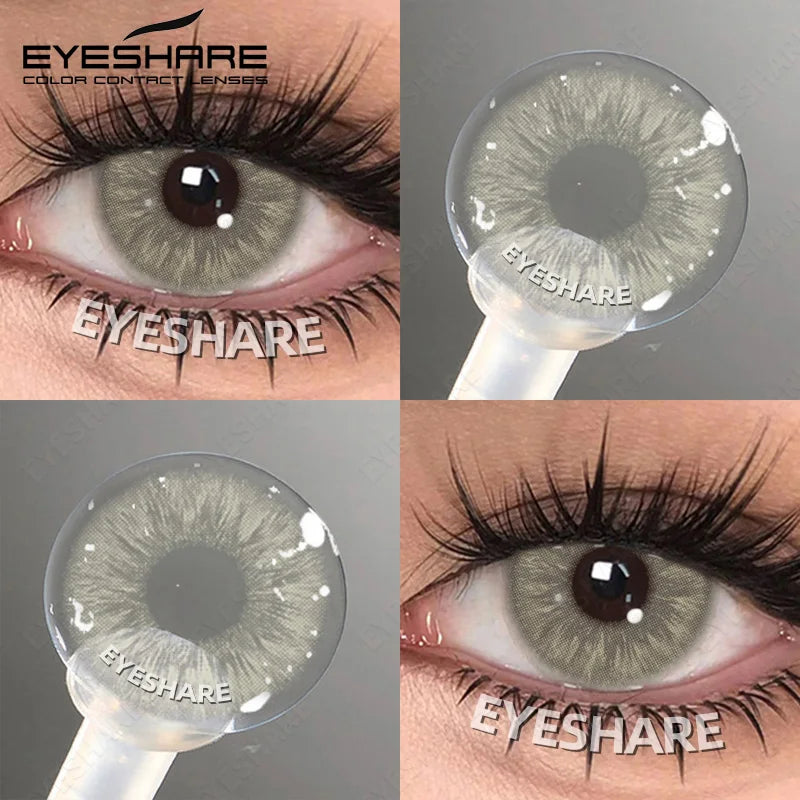EYESHARE 1pair Color Contact Lenses Softlens for Eyes Lenses Cosmetic Eyecontacts Brown Colored Contact Lenses For Eyes
