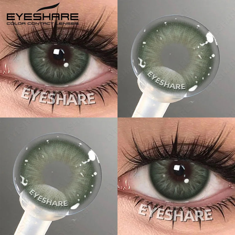 EYESHARE 1pair Color Contact Lenses Softlens for Eyes Lenses Cosmetic Eyecontacts Brown Colored Contact Lenses For Eyes