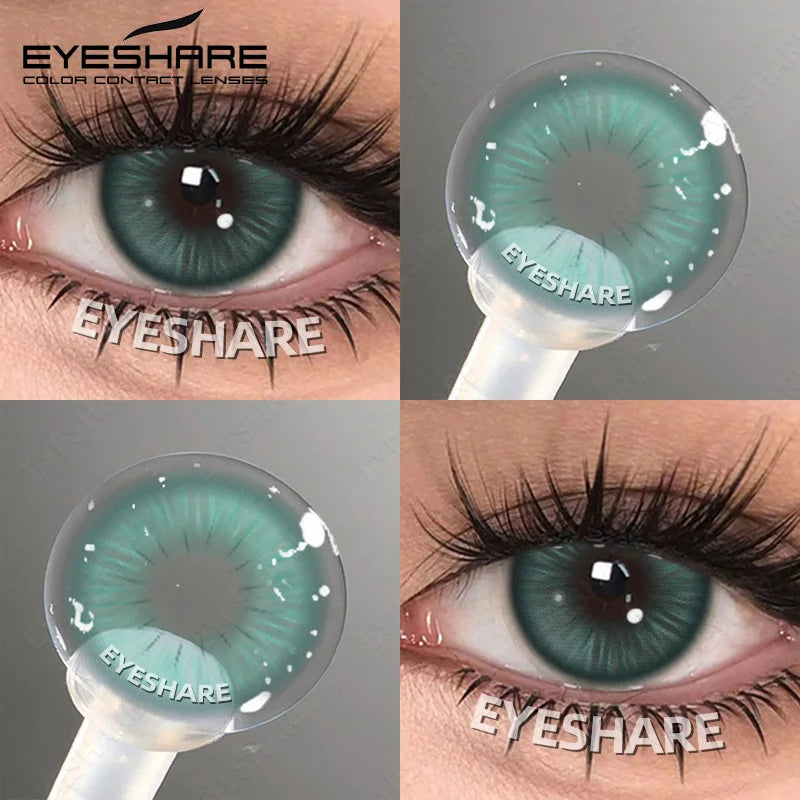 EYESHARE 1pair Color Contact Lenses Softlens for Eyes Lenses Cosmetic Eyecontacts Brown Colored Contact Lenses For Eyes