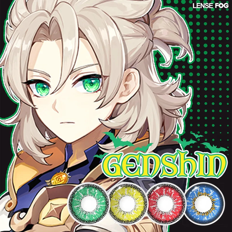 VISUASHOW 6 Months Use Green Red Anime Cosplay Colored Contact Lenses for Coser Cosplayer Daily Party Eye Beauty Makeup Contacts