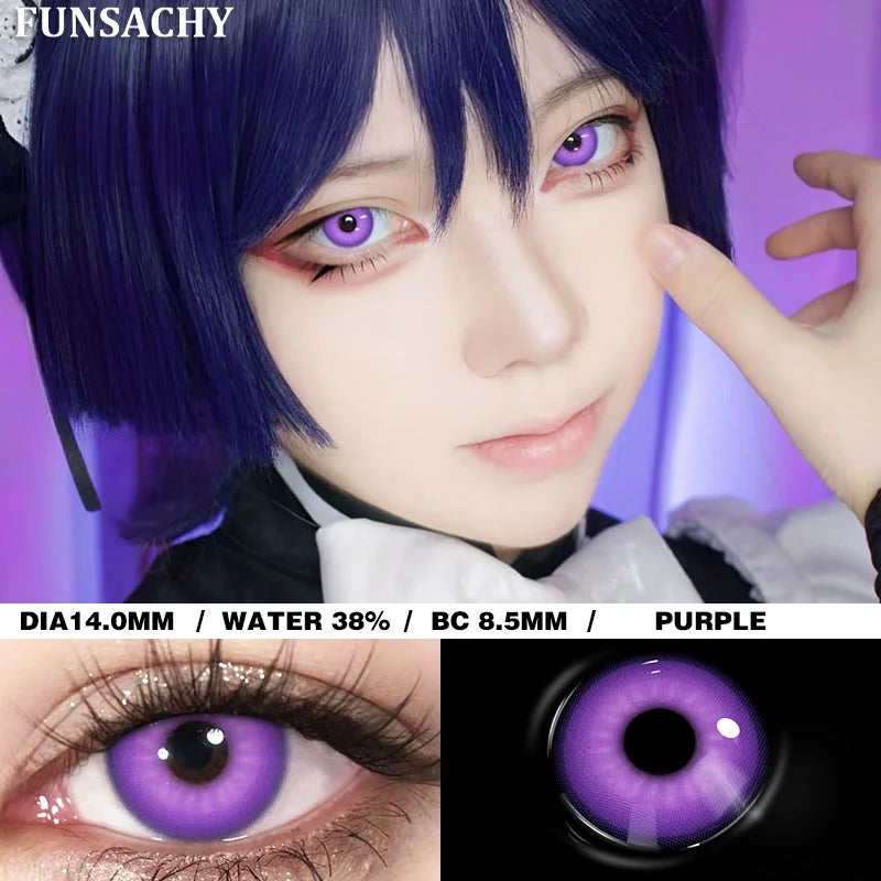FUNSACHY 1 Pair New Demon Cosplay Contact Lenses for Halloween 2026 Cosplay Makeup Party Contact Lens Vampire Witch Softlens