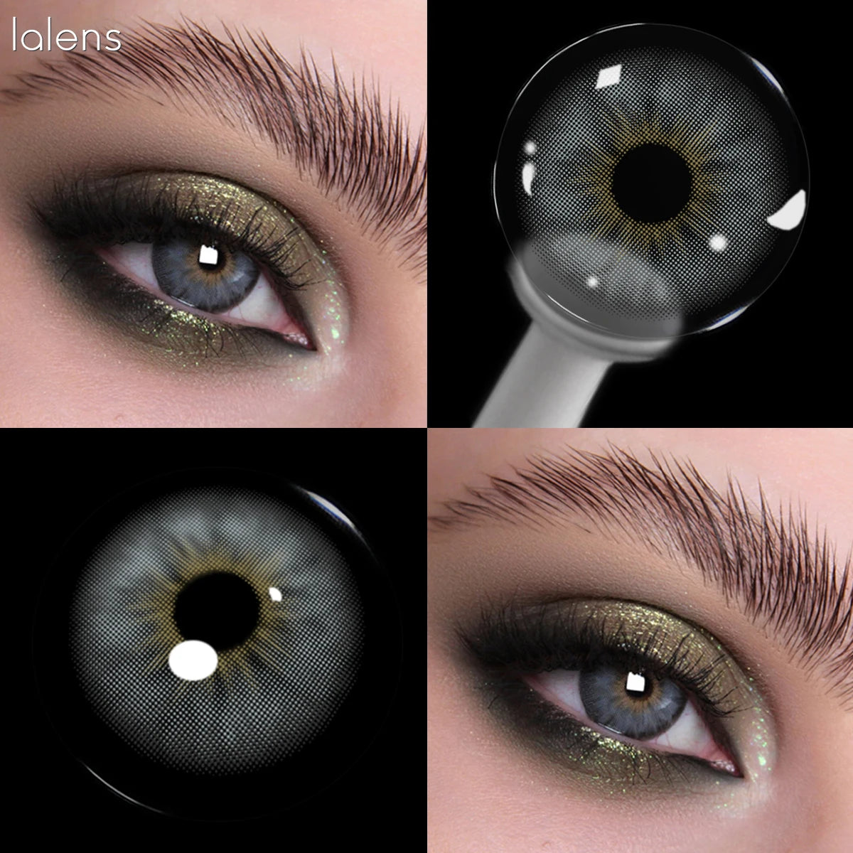 Lalens 14.2mm Cleopatra Brown Korean Design Colored Contact Lenses Half Yearly Small Pupil Natural Eye Contacts for Daily Makeup