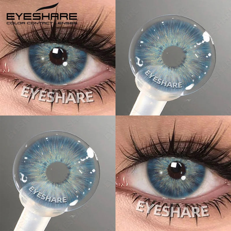 EYESHARE 1pair Color Contact Lenses Softlens for Eyes Lenses Cosmetic Eyecontacts Brown Colored Contact Lenses For Eyes