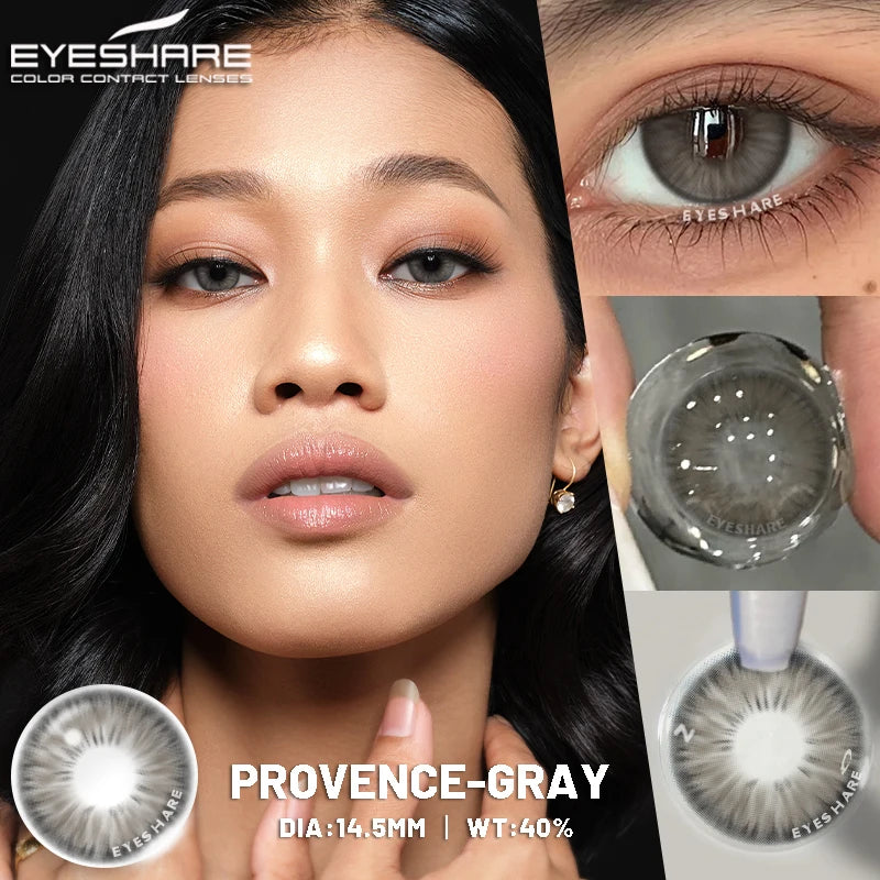 EYESHARE 1pair Color Contact Lenses Softlens for Eyes Lenses Cosmetic Eyecontacts Brown Colored Contact Lenses For Eyes
