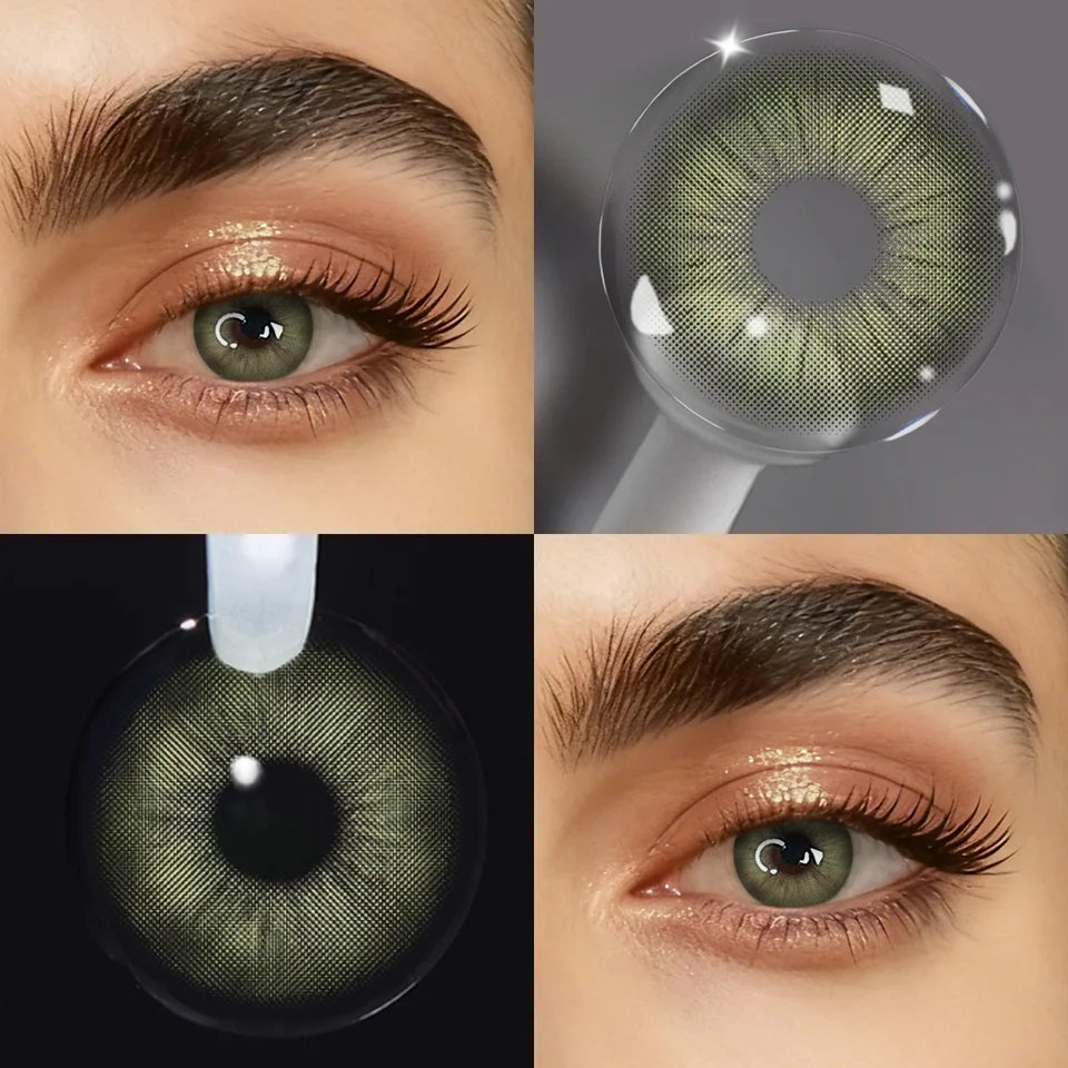 Lalens Rome Times Grey 14.2mm Small Pupil Natural Colored Contact Lenses Yearly Disposable Fashion Eye Contacts for Daily Makeup