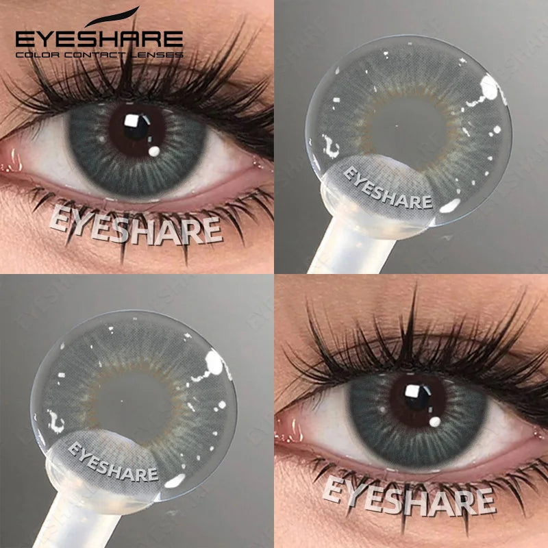 EYESHARE 1pair Color Contact Lenses Softlens for Eyes Lenses Cosmetic Eyecontacts Brown Colored Contact Lenses For Eyes