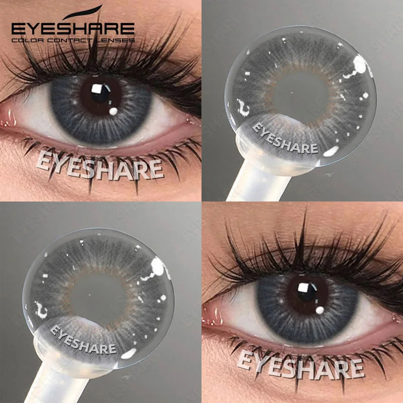 EYESHARE 1pair Color Contact Lenses Softlens for Eyes Lenses Cosmetic Eyecontacts Brown Colored Contact Lenses For Eyes