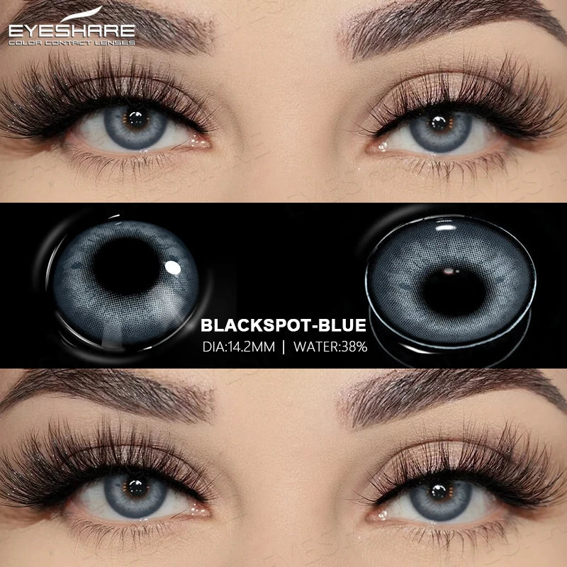 EYESHARE 2pcs Natural Colored Contact Lenses Brown Lenses Fashion Blue Gray Beauty Lenses Green Colored Pupils Eyes Makeup Lens