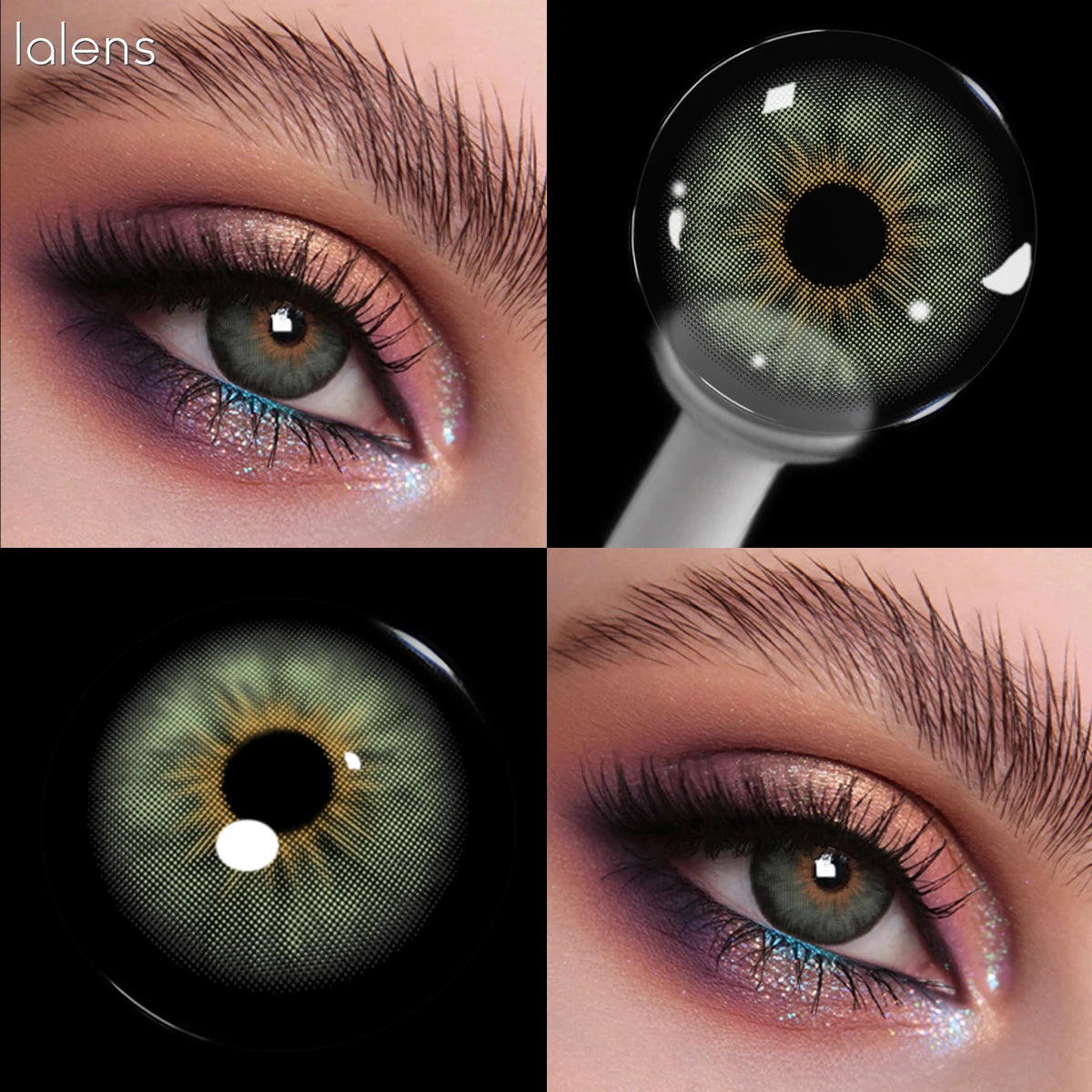 Lalens 14.2mm Cleopatra Brown Korean Design Colored Contact Lenses Half Yearly Small Pupil Natural Eye Contacts for Daily Makeup