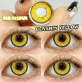 VISUASHOW 6 Months Use Green Red Anime Cosplay Colored Contact Lenses for Coser Cosplayer Daily Party Eye Beauty Makeup Contacts