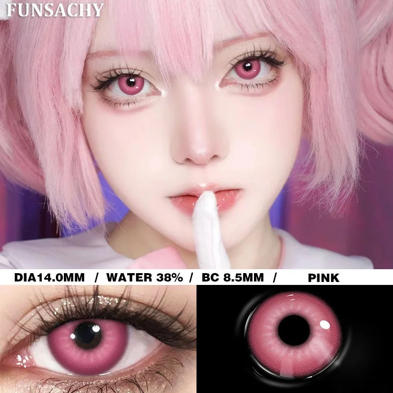 FUNSACHY 1 Pair New Demon Cosplay Contact Lenses for Halloween 2026 Cosplay Makeup Party Contact Lens Vampire Witch Softlens