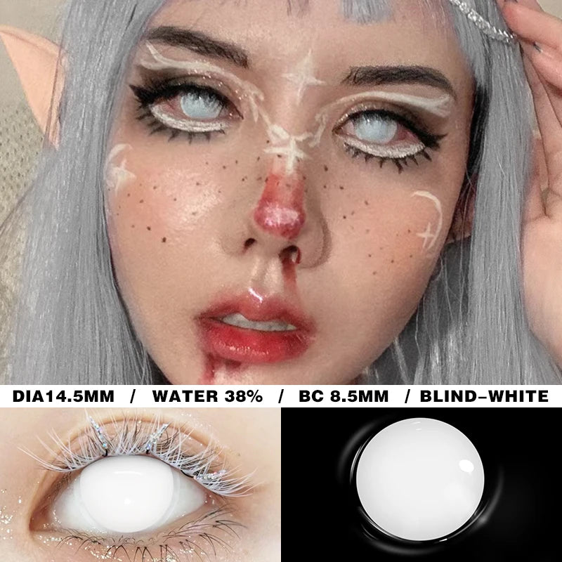 FUNSACHY 1 Pair New Demon Cosplay Contact Lenses for Halloween 2026 Cosplay Makeup Party Contact Lens Vampire Witch Softlens
