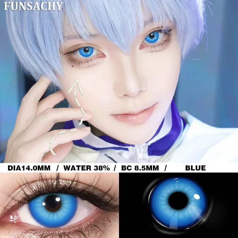 FUNSACHY 1 Pair New Demon Cosplay Contact Lenses for Halloween 2026 Cosplay Makeup Party Contact Lens Vampire Witch Softlens
