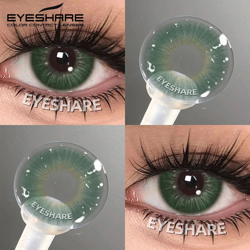 EYESHARE 1pair Color Contact Lenses Softlens for Eyes Lenses Cosmetic Eyecontacts Brown Colored Contact Lenses For Eyes