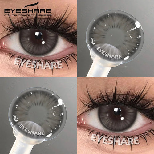 EYESHARE 1pair Color Contact Lenses Softlens for Eyes Lenses Cosmetic Eyecontacts Brown Colored Contact Lenses For Eyes