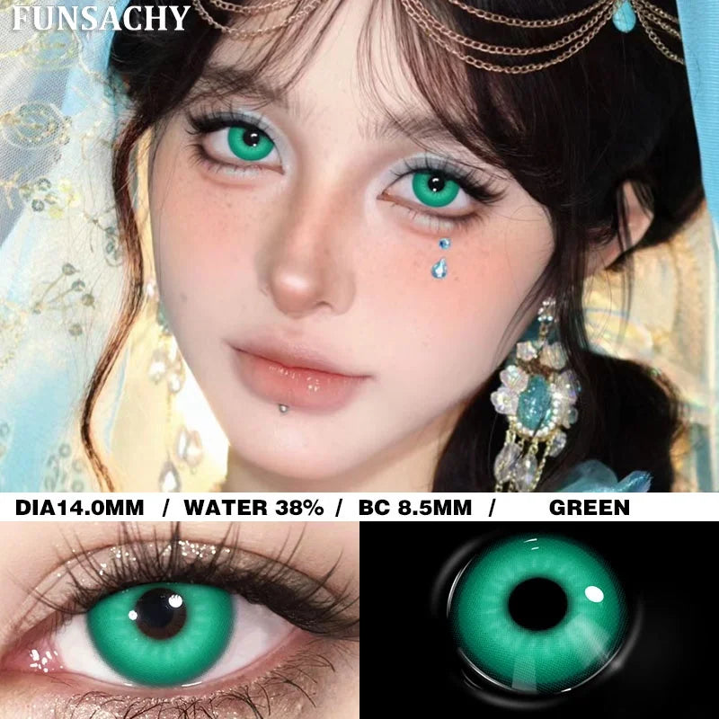 FUNSACHY 1 Pair New Demon Cosplay Contact Lenses for Halloween 2026 Cosplay Makeup Party Contact Lens Vampire Witch Softlens