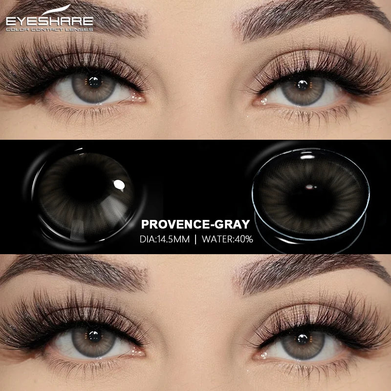 EYESHARE 2pcs Natural Colored Contact Lenses Brown Lenses Fashion Blue Gray Beauty Lenses Green Colored Pupils Eyes Makeup Lens