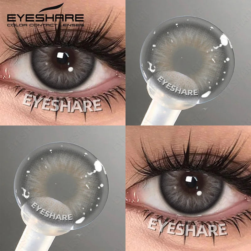 EYESHARE 1pair Color Contact Lenses Softlens for Eyes Lenses Cosmetic Eyecontacts Brown Colored Contact Lenses For Eyes