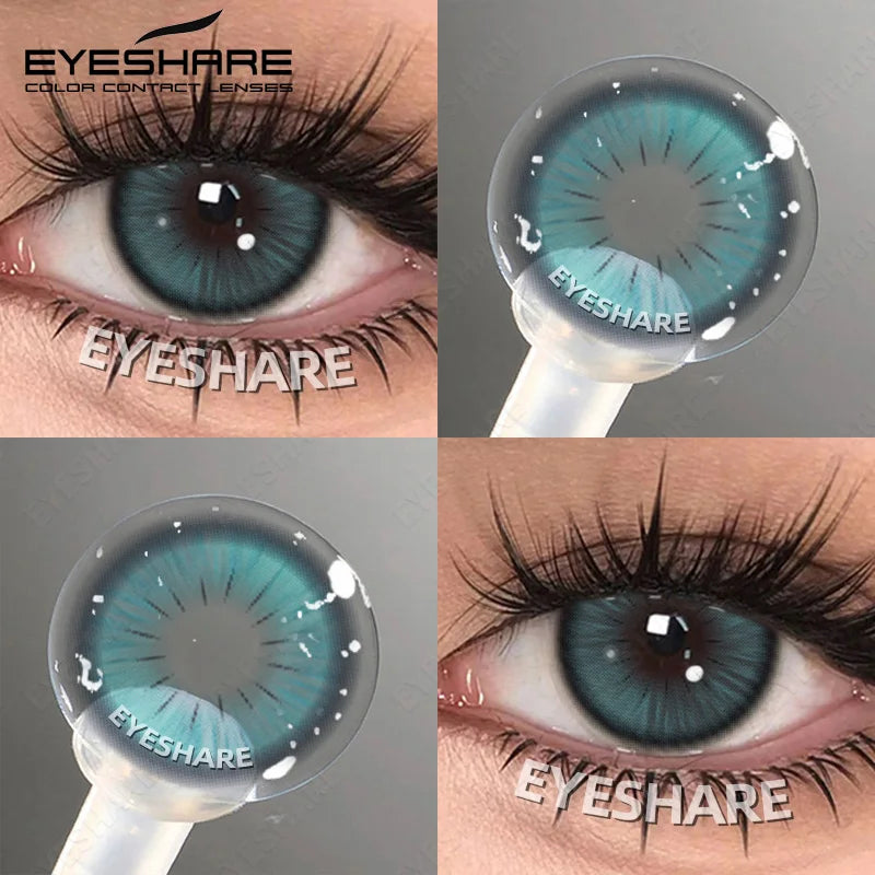 EYESHARE 1pair Color Contact Lenses Softlens for Eyes Lenses Cosmetic Eyecontacts Brown Colored Contact Lenses For Eyes