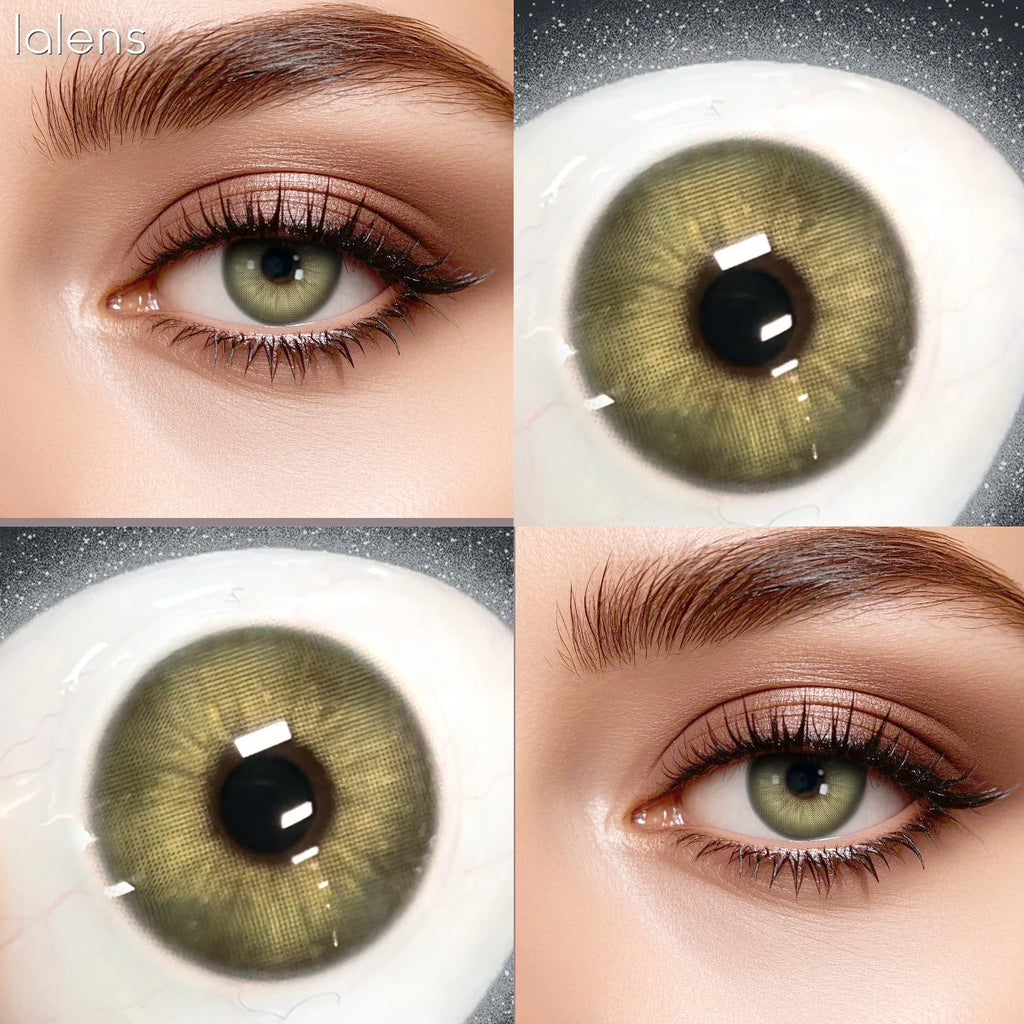 Lalens Rome Times Grey 14.2mm Small Pupil Natural Colored Contact Lenses Yearly Disposable Fashion Eye Contacts for Daily Makeup