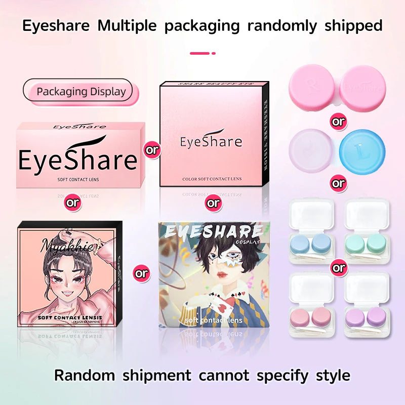 EYESHARE 1pair Color Contact Lenses Softlens for Eyes Lenses Cosmetic Eyecontacts Brown Colored Contact Lenses For Eyes