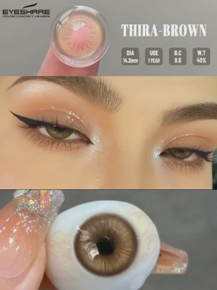 EYESHARE 2pcs Natural Colored Contact Lenses Brown Lenses Fashion Blue Gray Beauty Lenses Green Colored Pupils Eyes Makeup Lens