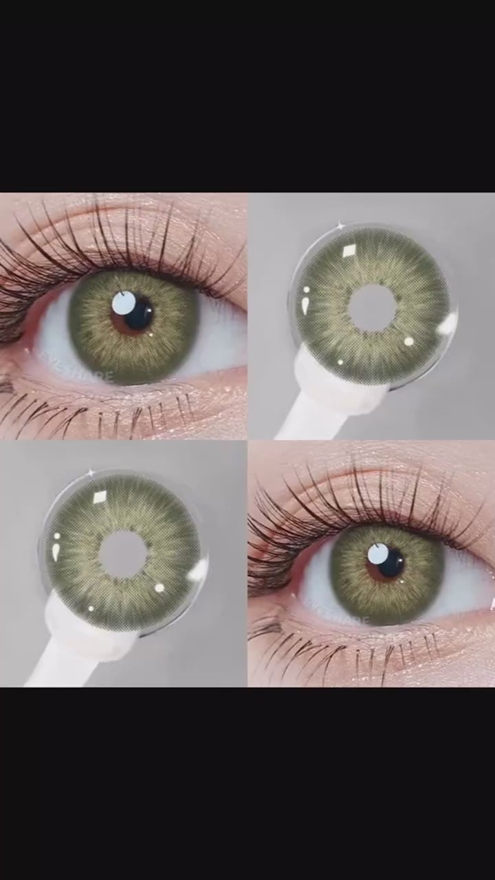 FUNSACHY 1 Pair Green Pupils for Eyes Colored Contact Lenses Natural Brown Makeup Lens Fast Shipping Yearly Cosmetic Gray Lens